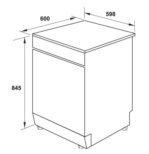 MÁY RỬA CHÉN ĐỘC LẬP HAFELE HDW F60G